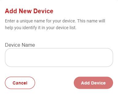 Add New Device on LA Web