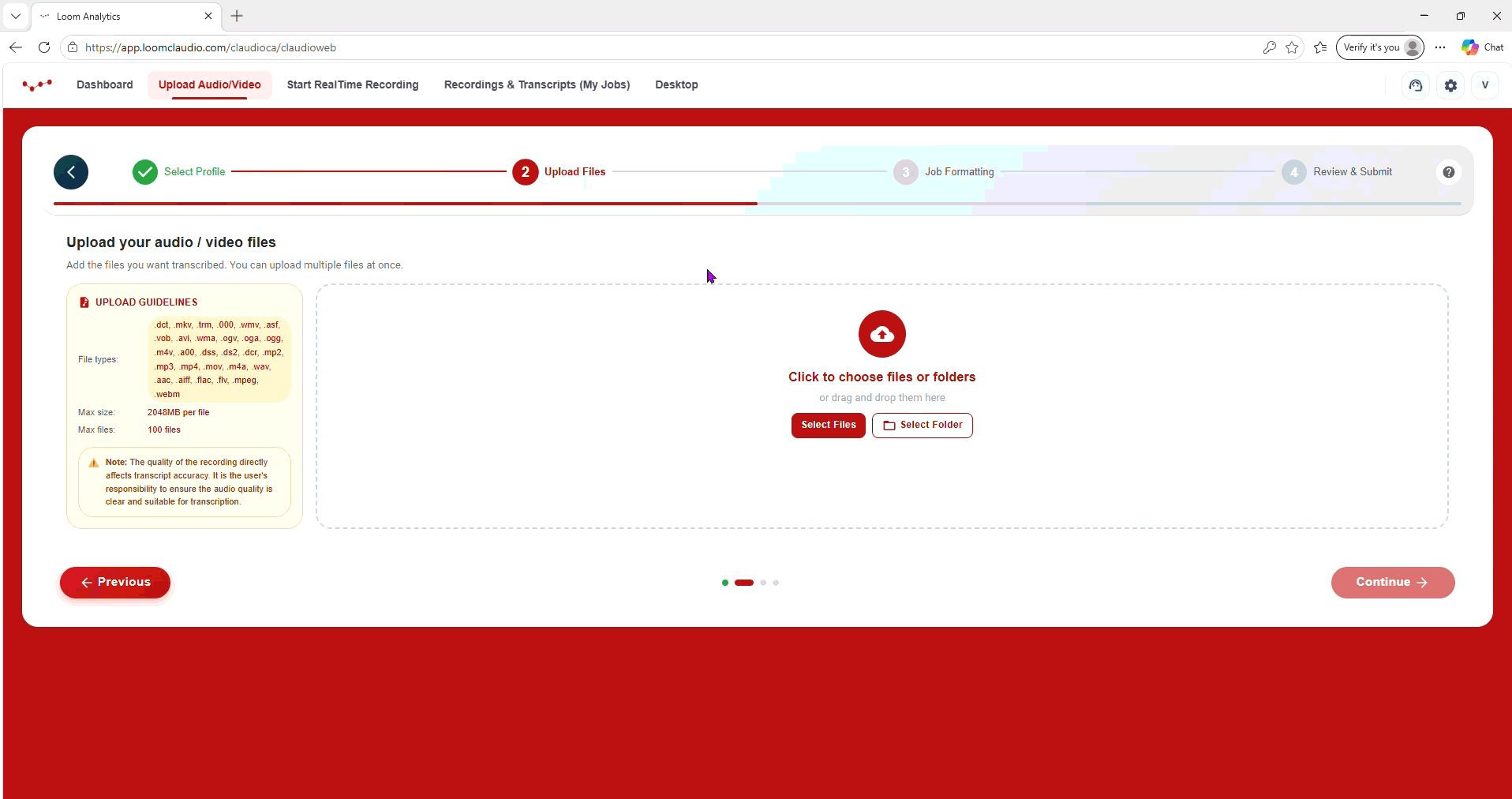 Submitting a Convo File on LA Web #2