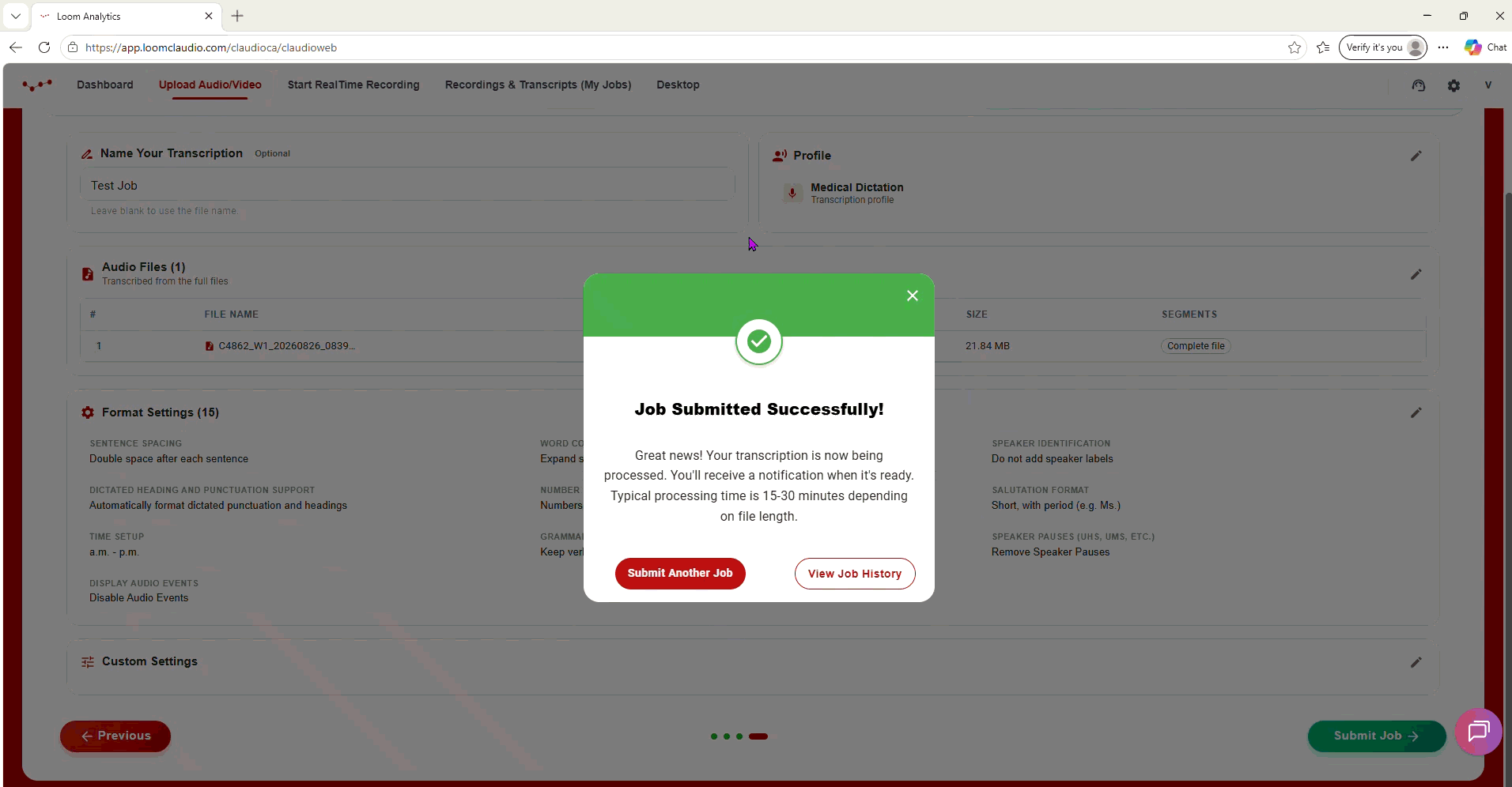 Submitting a Medical File on LA Web #4