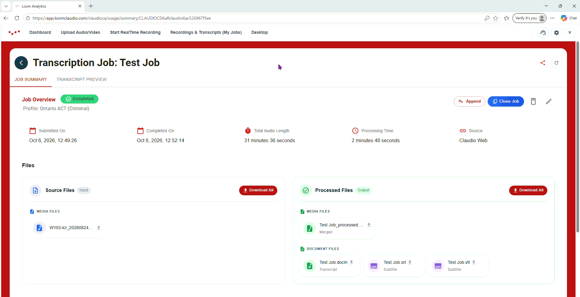 Submitting an ACT File on LA Web #5